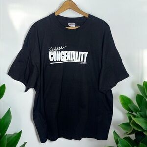 Vintage 2000s Y2K Miss Congeniality Sandra Bullock Movie Promo Graphic T Shirt